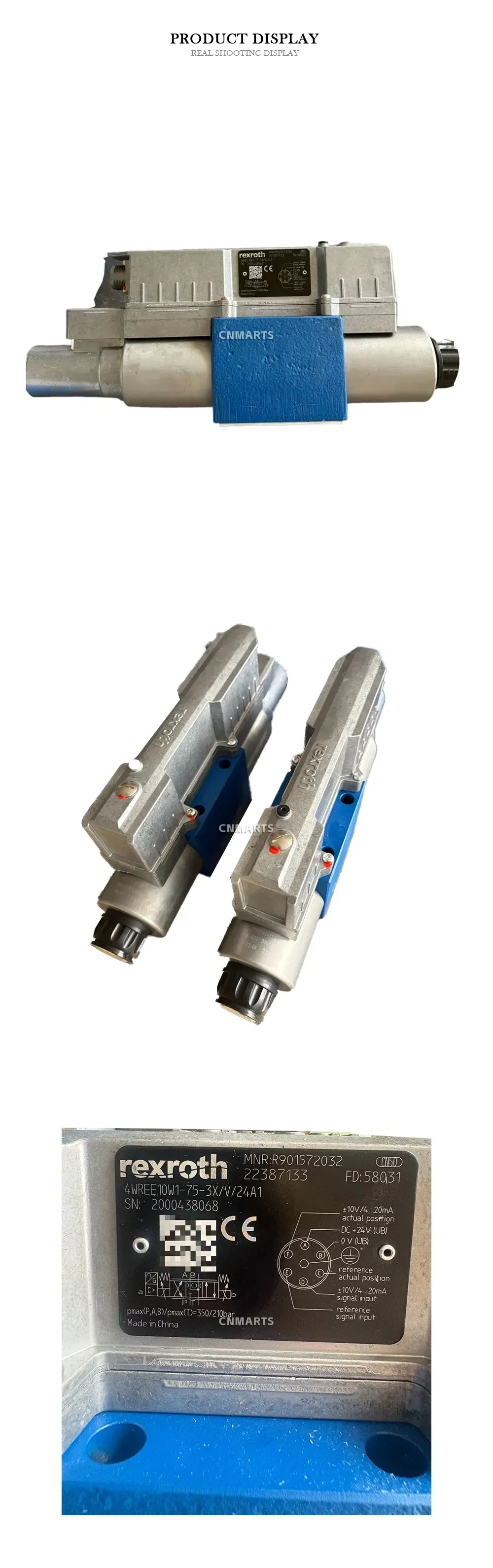 Rexroth 4WREE10W1-75-3X/V/24A1 Proportional Directional Control Valve Description
