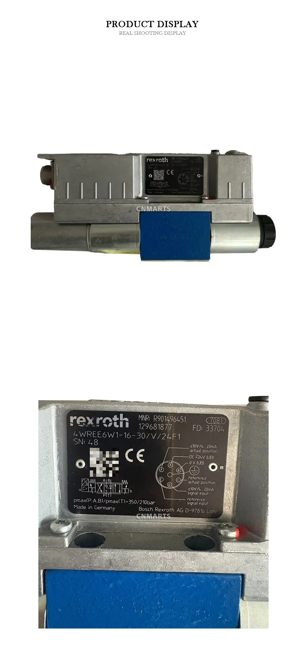 Rexroth 4WREE6W1-16-30/V/24F1 Proportional Directional Valve Description