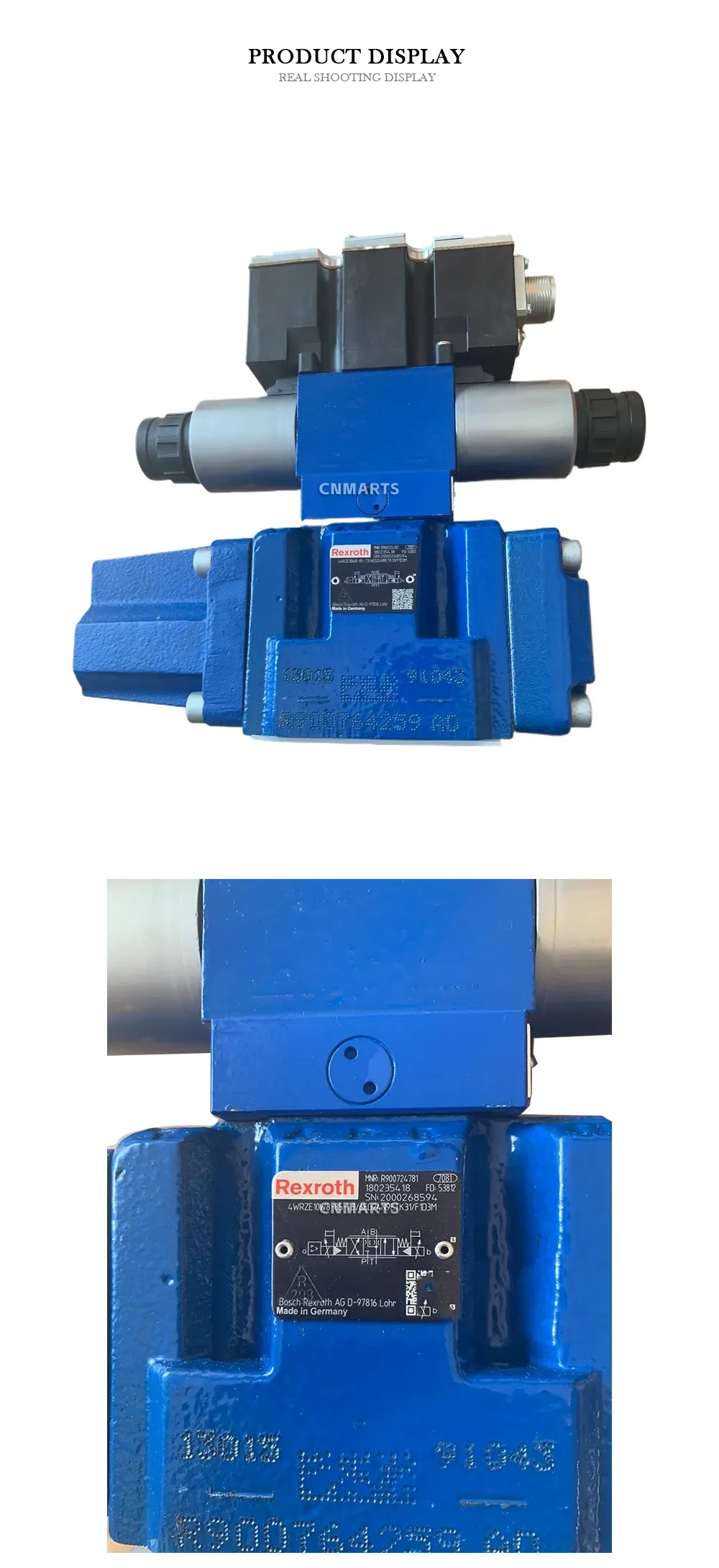 Rexroth 4WRZE 10W8-85-73/6EG24N9ETK31/F1D3M Proportional Directional Control Valve Description
