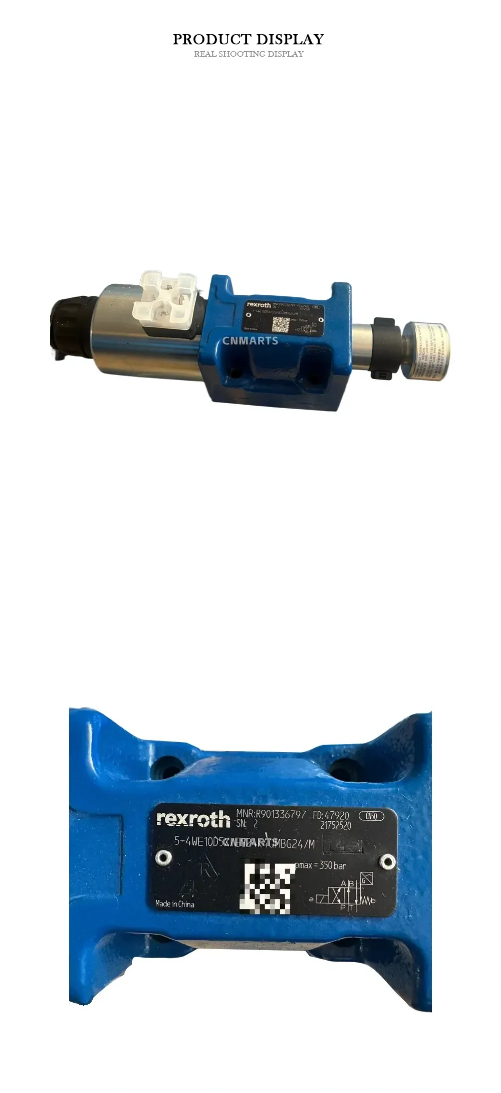 Rexroth 5-4WE10D5X/EG24K4QMBG24/M Directional Control Valve Description