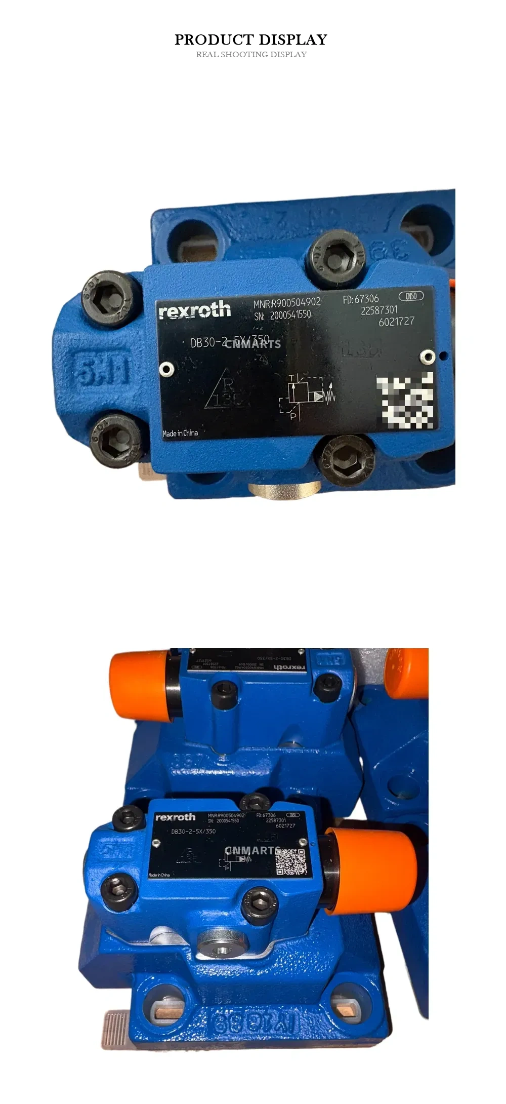 Rexroth DB30-2-5X/350 Hydraulic Pressure Relief Valve Description