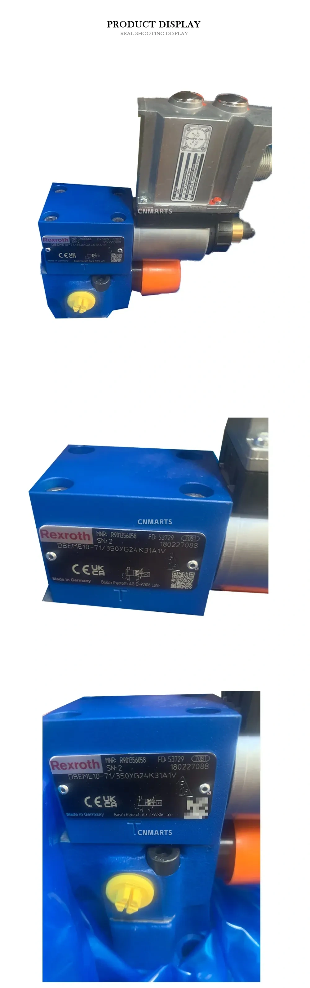 Rexroth DBEME 10-71/350YG24K31A1V Proportional Pressure Relief Valve Description