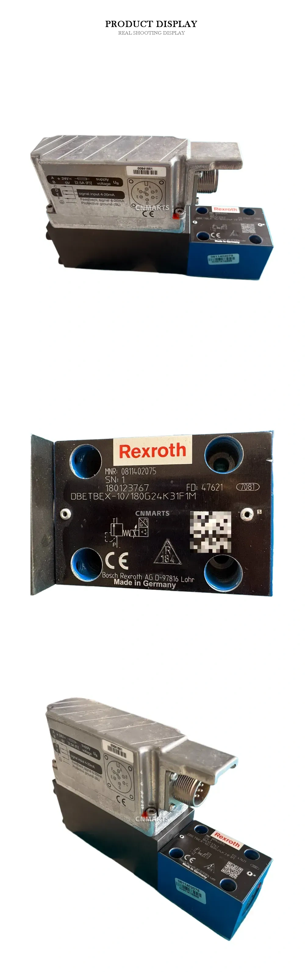 Rexroth DBETBEX-10/180G24K31F1M Proportional Pressure Reducing Valve with Integrated Electronics Description