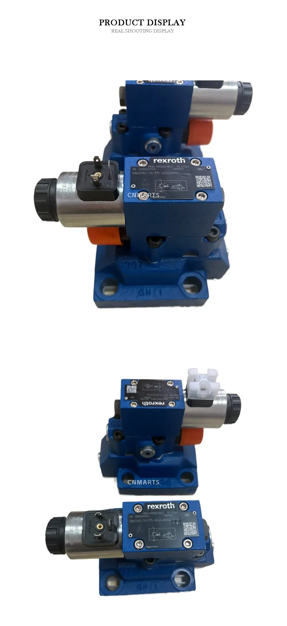 Rexroth DBW30A2-5X/315-6EG24N9K4 Hydraulic Pressure Relief Valve Description