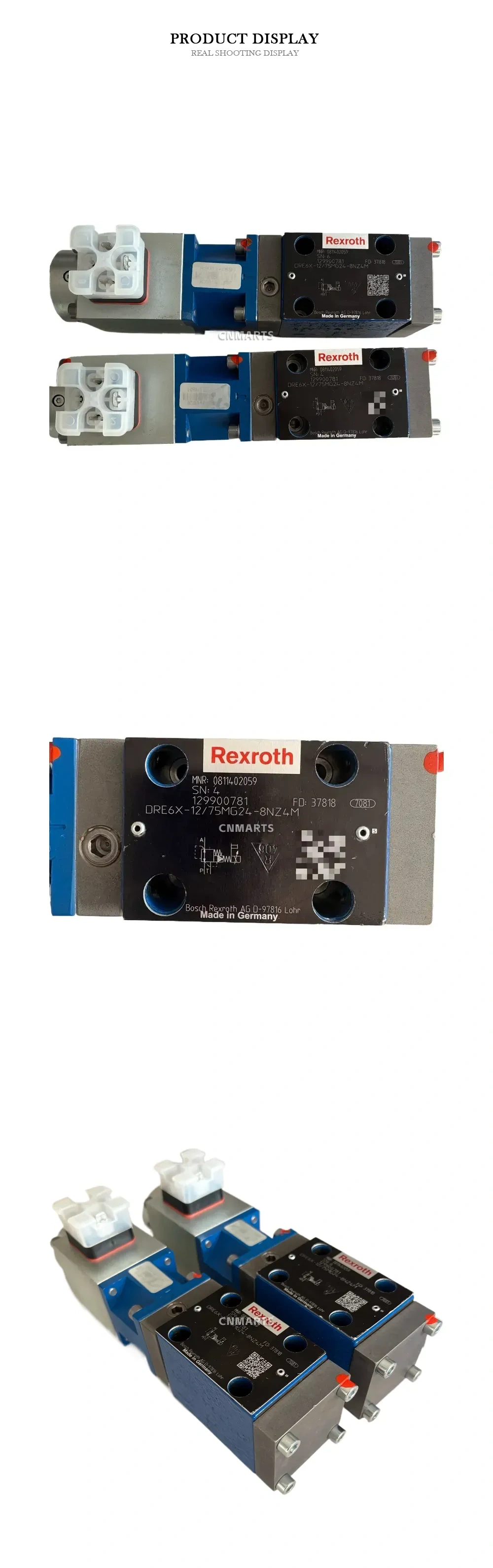 Rexroth DRE6X-12/75MG24-8NZ4M Proportional Pressure Reducing Valve Description