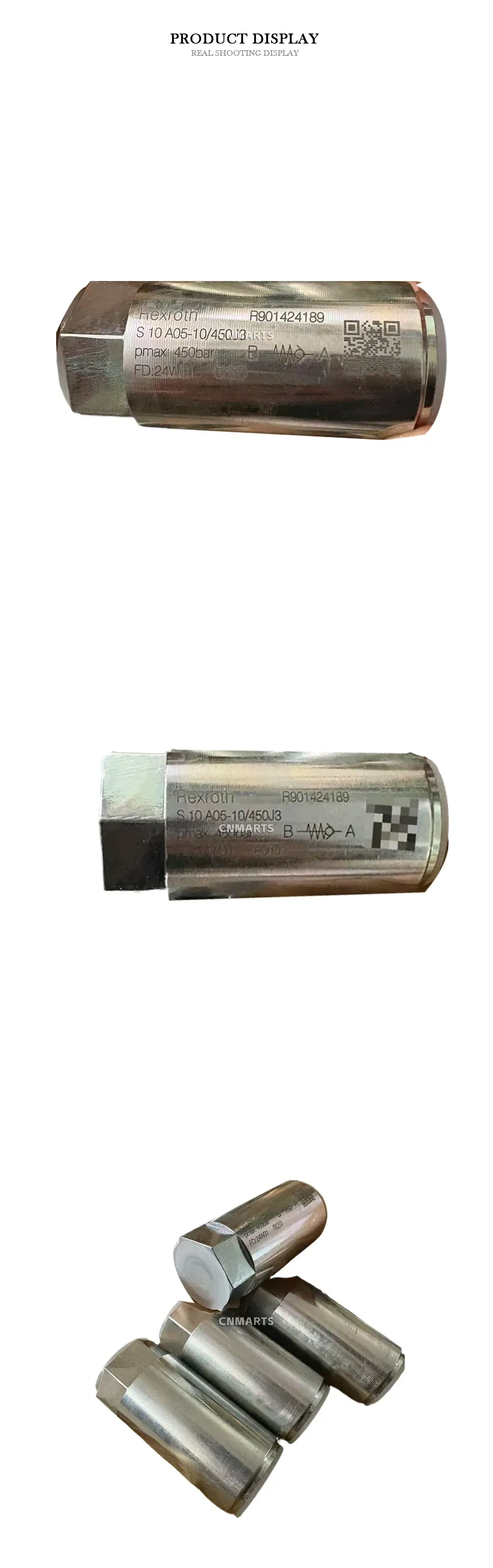 Rexroth S 10 A05-10/450J3 Hydraulic Check Valve Cartridge Description