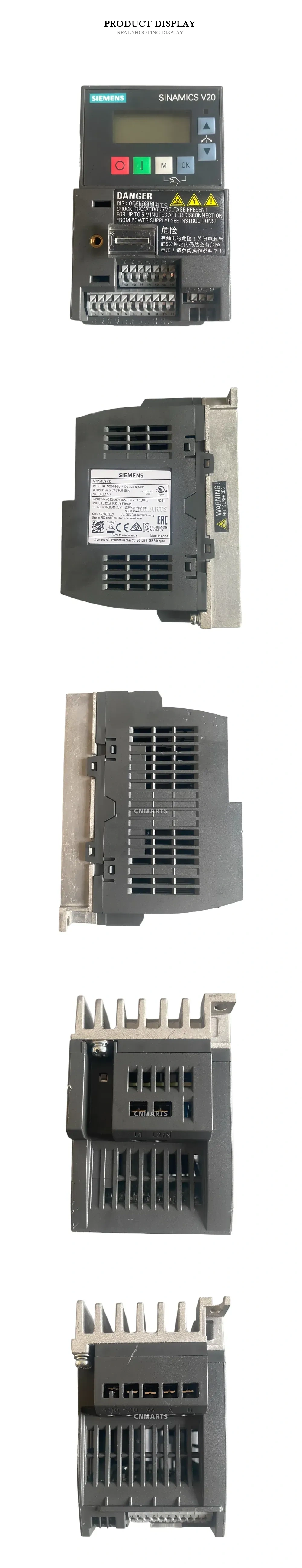 SIEMENS SINAMICS V20 (6SL3210-5BB11-2UV1) AC Drive / Frequency Converter Description