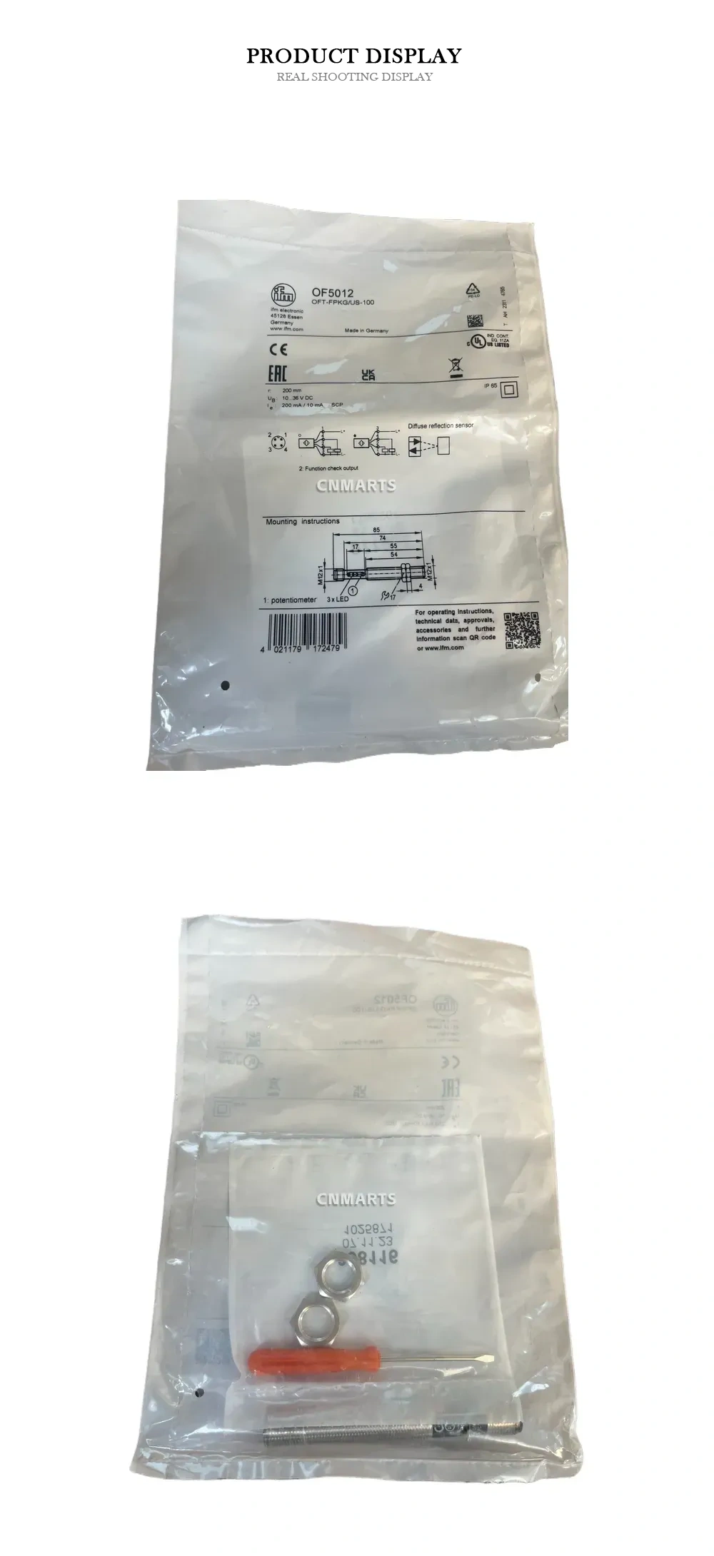 ifm OF5012 Diffuse Reflection Sensor Description
