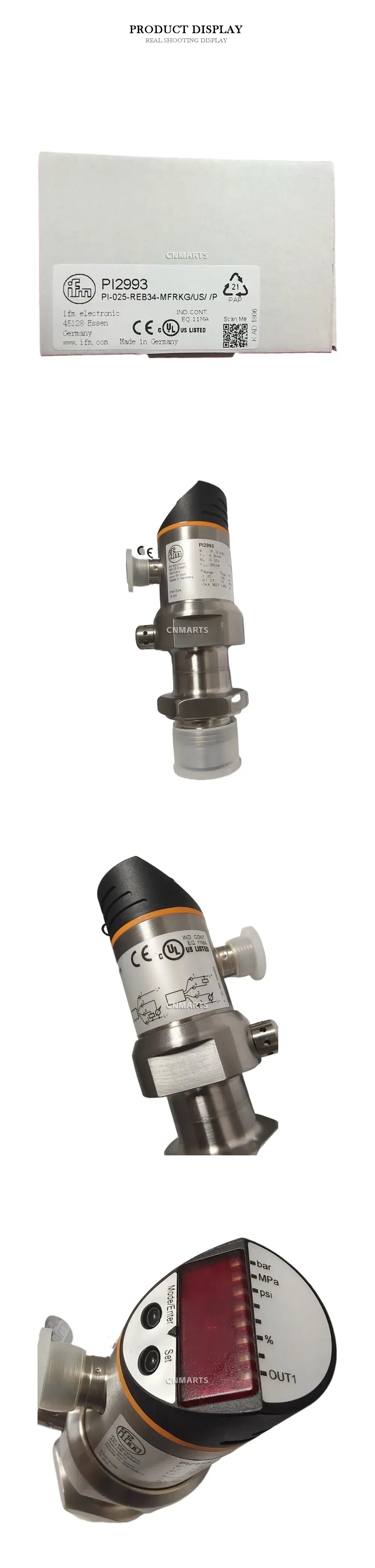 ifm electronic PI2993 Electronic Pressure Sensor Description