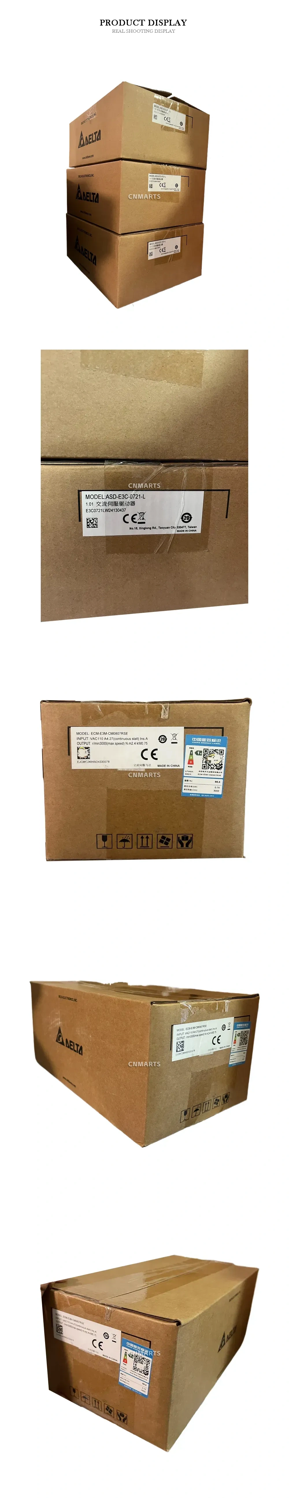 Delta ASD-E3C-0721-L, ECM-E3M-CM0807RSE AC Servo Drive and AC Servo Motor Description
