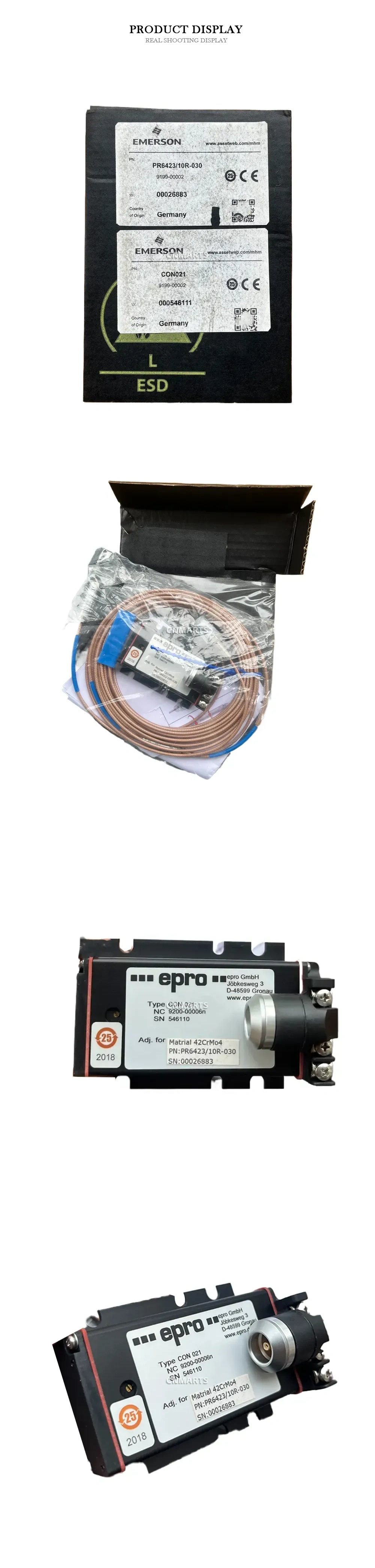 Epro CON 021 Eddy Current Sensor System (Conductor and Probe) Description