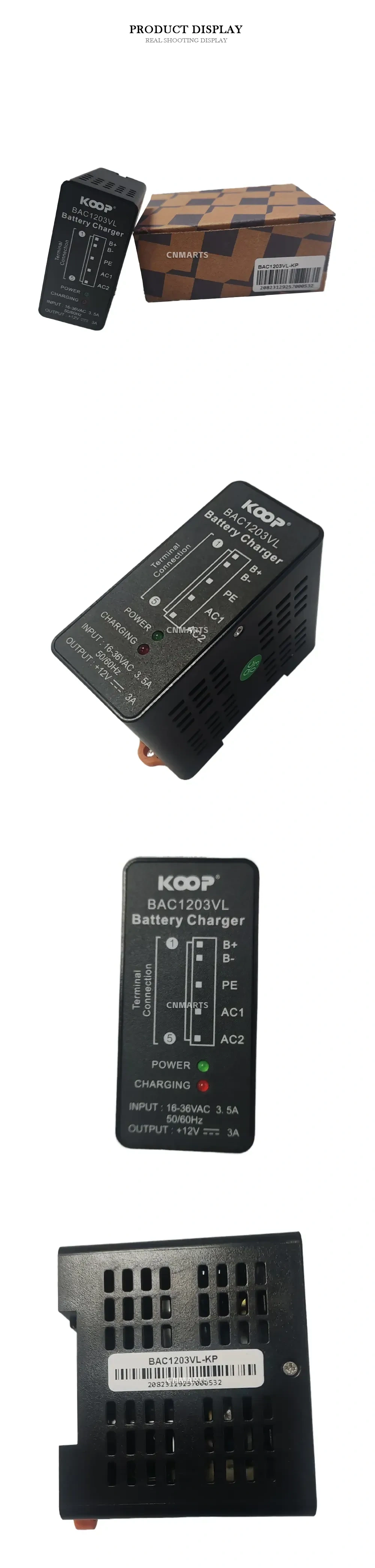 KOOP BAC1203VL Battery Charger Description