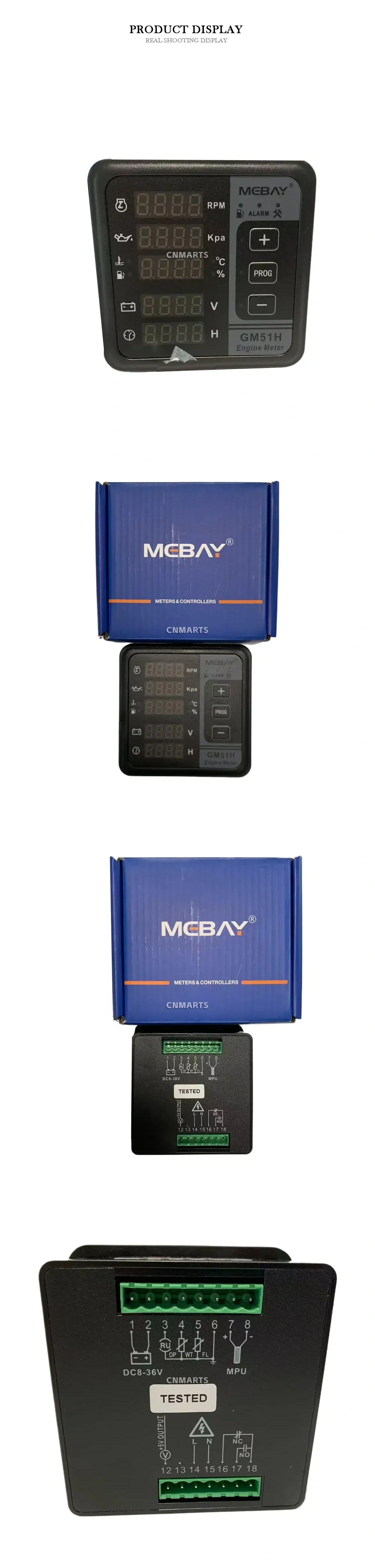 MCBAY GM51H Digital Engine Meter Description