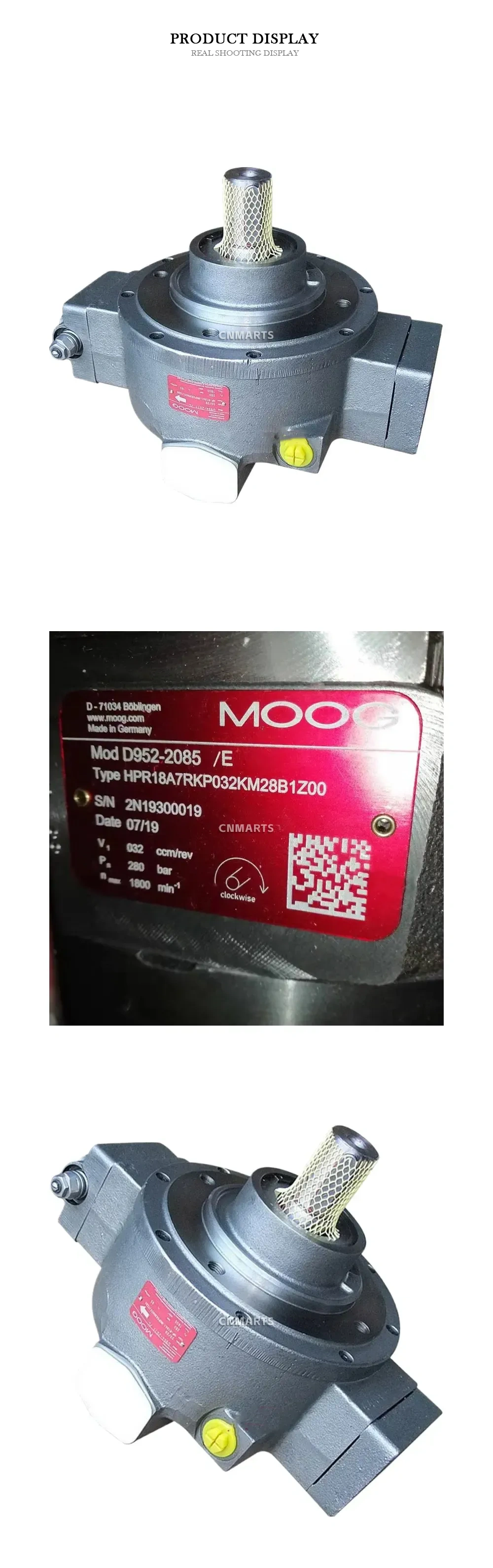 MOOG D952-2085 /E Radial Piston Pump Description