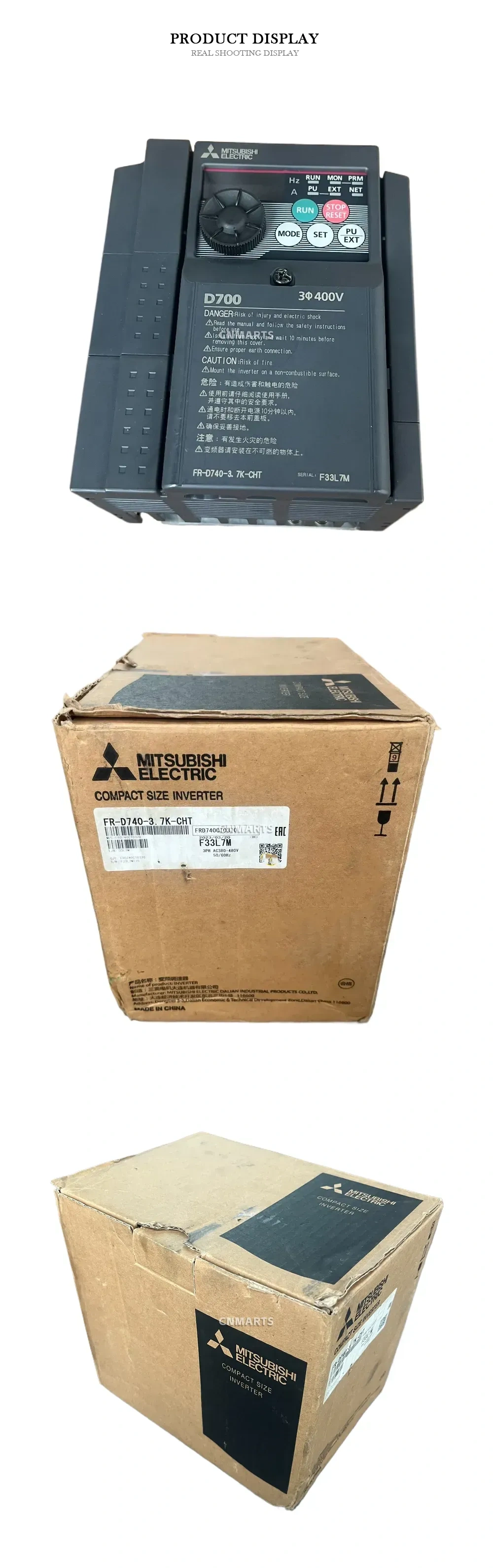 Mitsubishi Electric FR-D740-3.7K-CHT Compact Size Inverter Description
