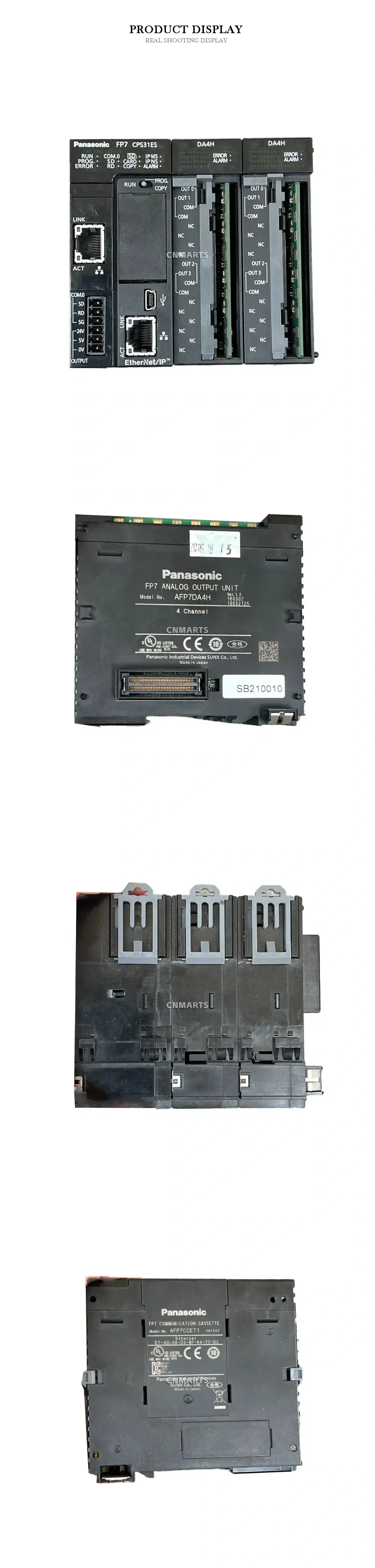 Panasonic AFP7CPS31ES / AFP7DA4H / AFP7CCET1 PLC Control Unit and Analog Output Modules Description