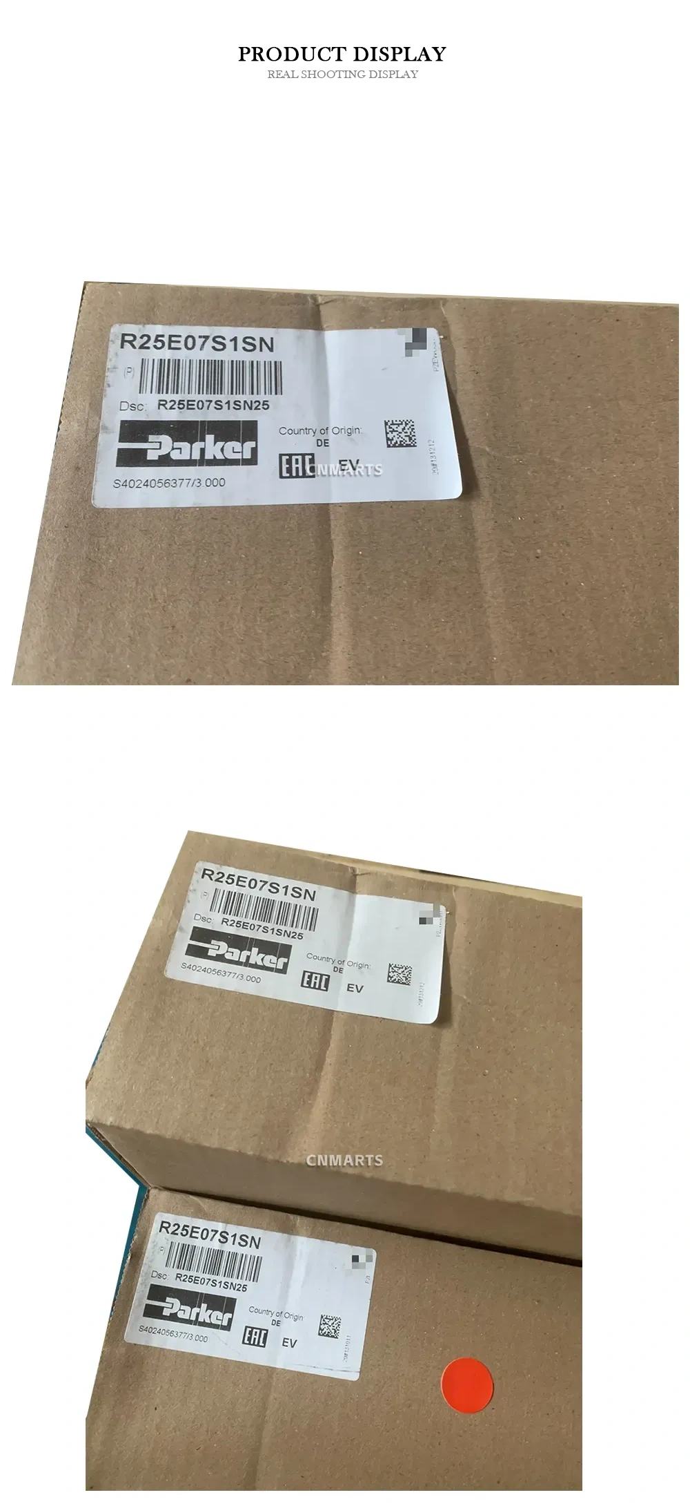 Parker R25E07S1SN Hydraulic Cartridge Relief Valve Description
