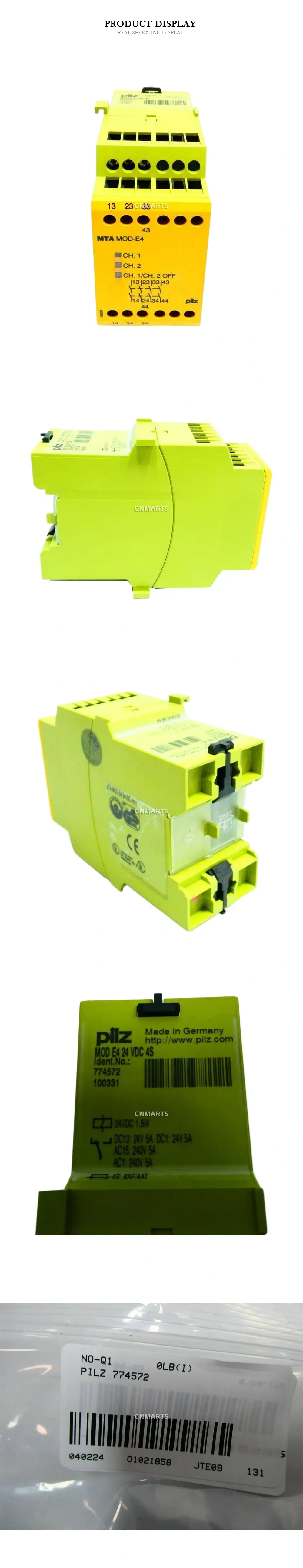 Pilz MOD E4 24 VDC 4S (Ident.No.: 774572) Safety Relay Module Description