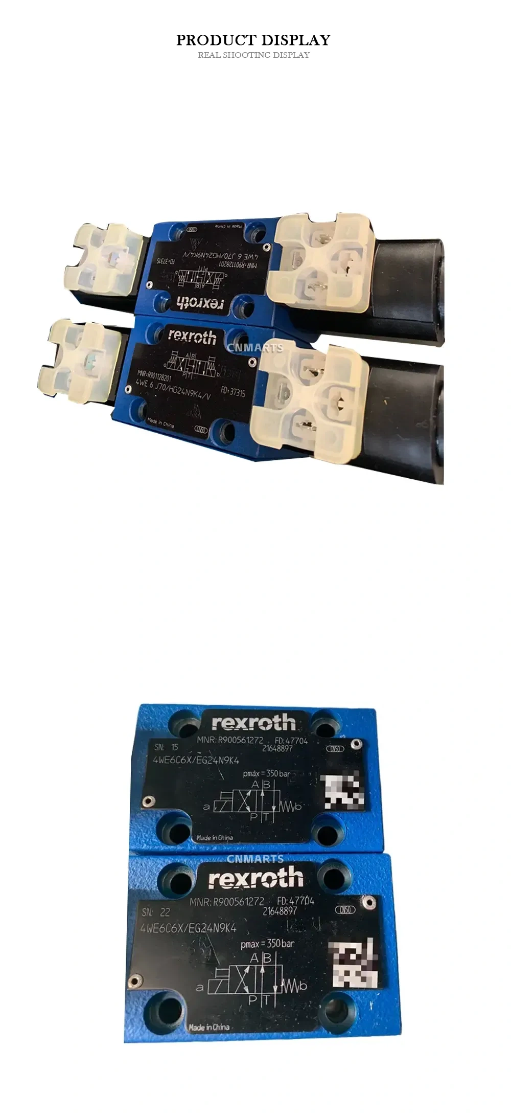 Rexroth 4WE6C6X/EG24N9K4 Solenoid Operated Directional Control Valve Description