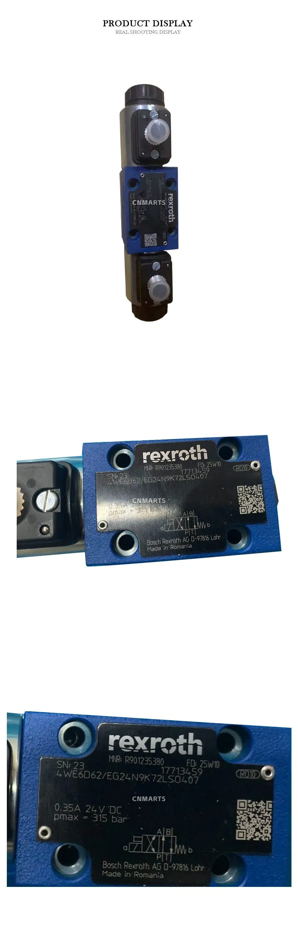 Rexroth 4WE6D62/EG24N9K72LS0407 Directional Control Valve Description