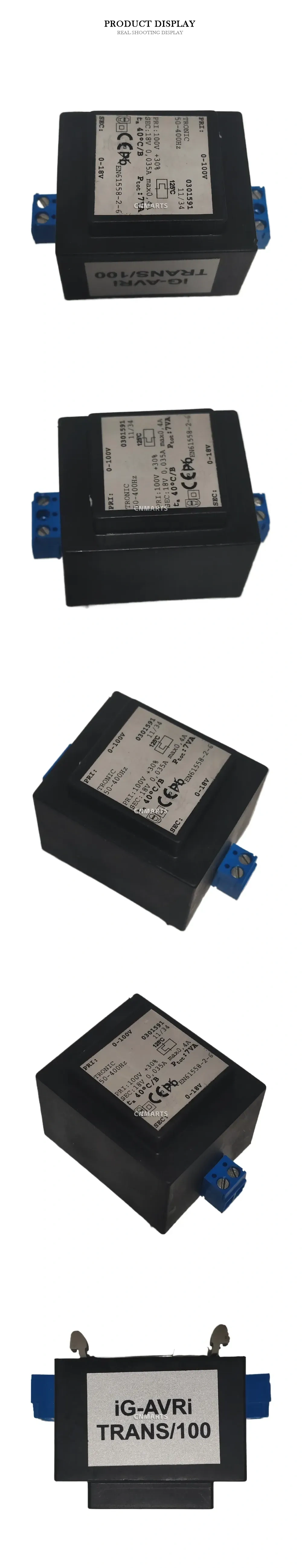 TRONIC TRANS/100 Control Transformer Description
