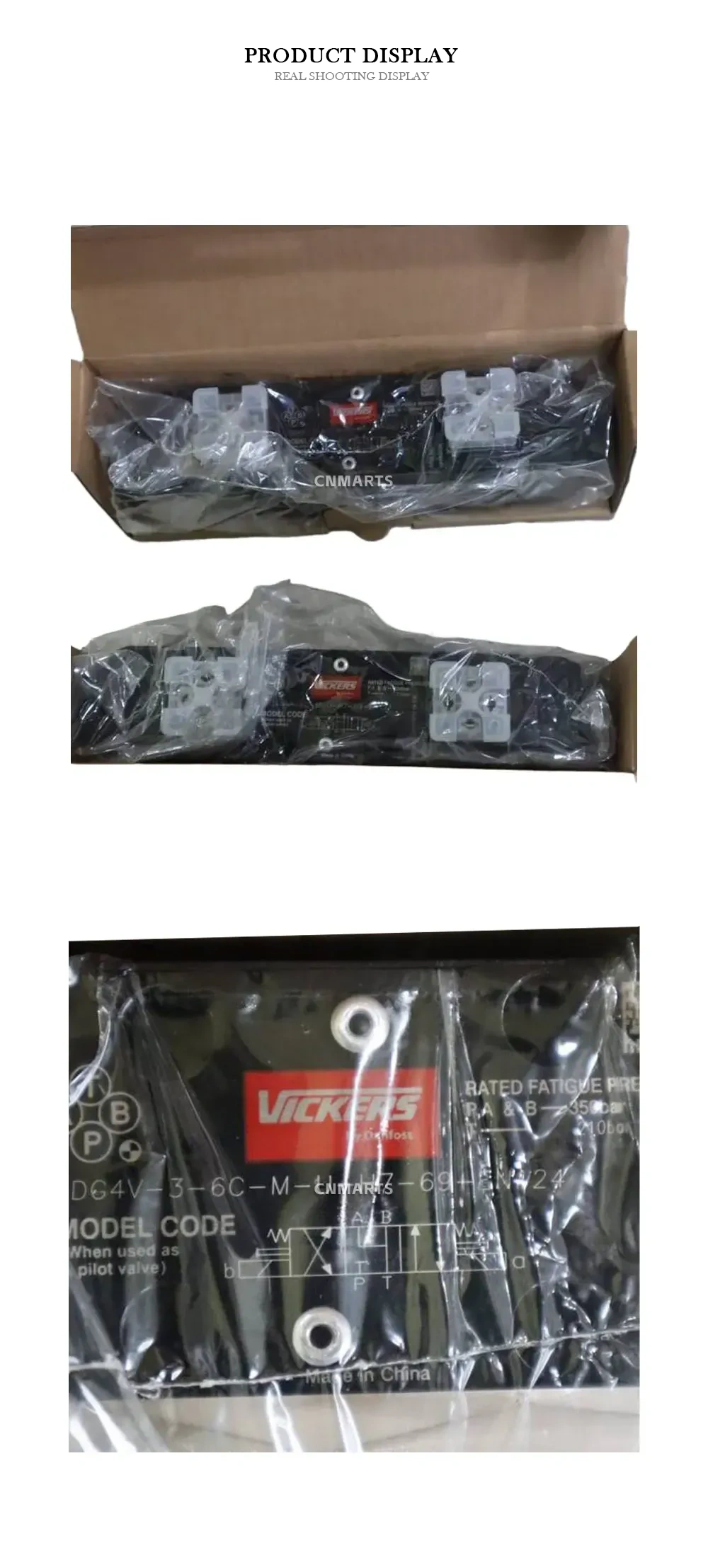 Vickers DG4V-3-6C-M-U-H7-69-EN124 Solenoid Operated Directional Control Valve Description