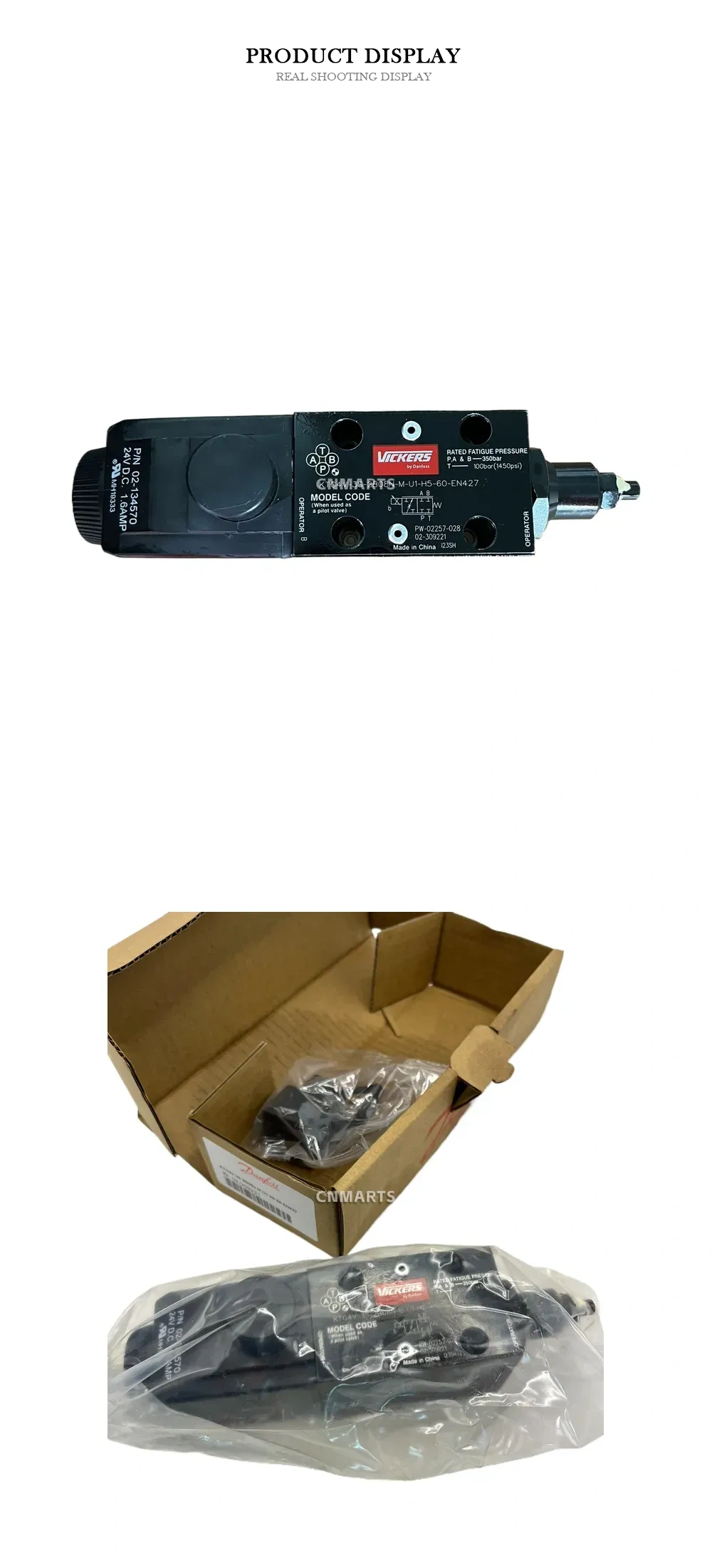 Vickers KTC4V-3S-2B08N-M-U1-H5-60-EN427 Hydraulic Directional Control Valve Description