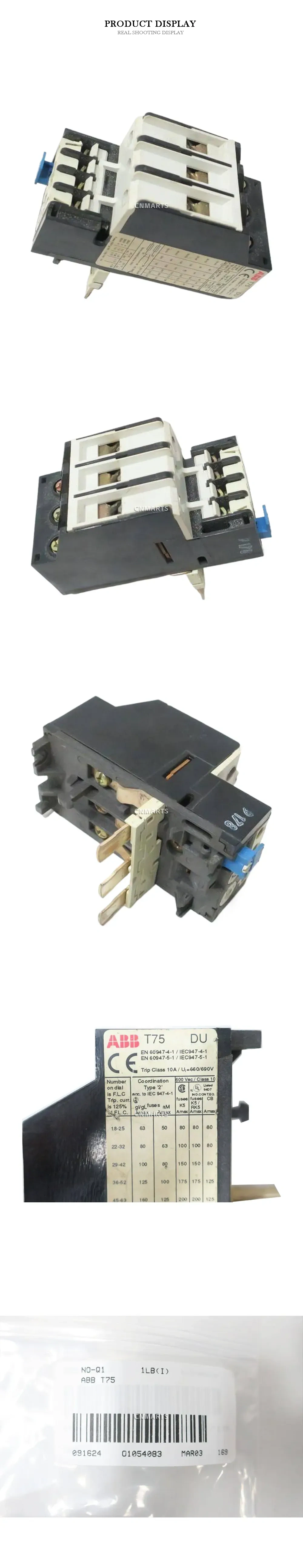 ABB T75 DU Thermal Overload Relay Description