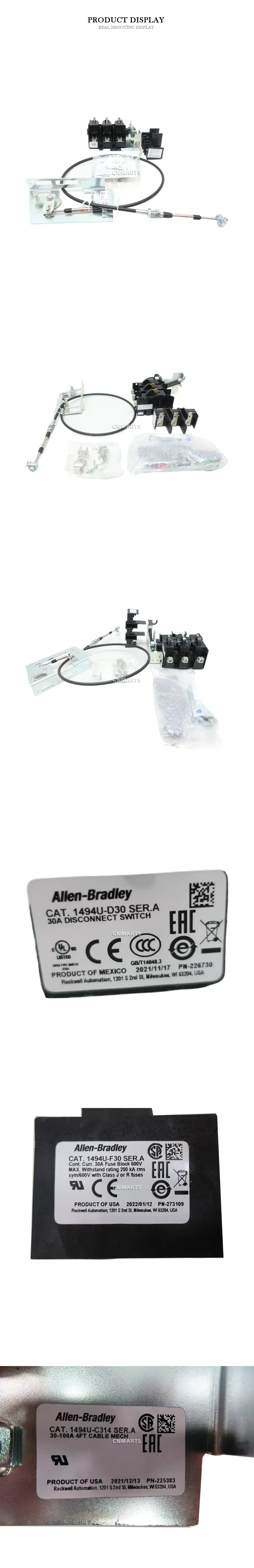 Allen-Bradley 1494U-D30 / 1494U-F30 / 1494U-C314 Disconnect Switch Kit with Cable Operating Mechanism Description