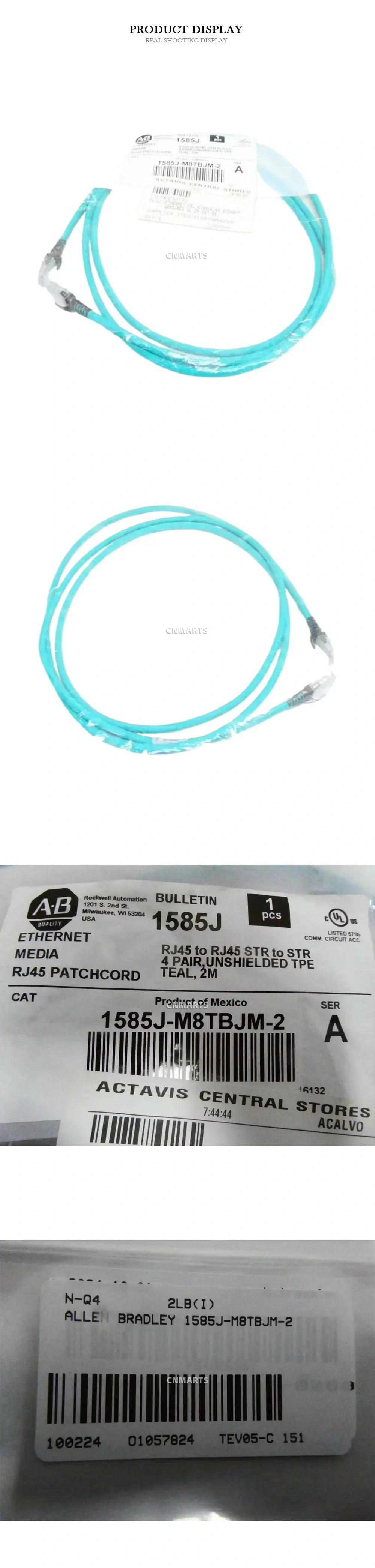 Allen Bradley 1585J-M8TBJM-2 Ethernet Media RJ45 Patchcord Description
