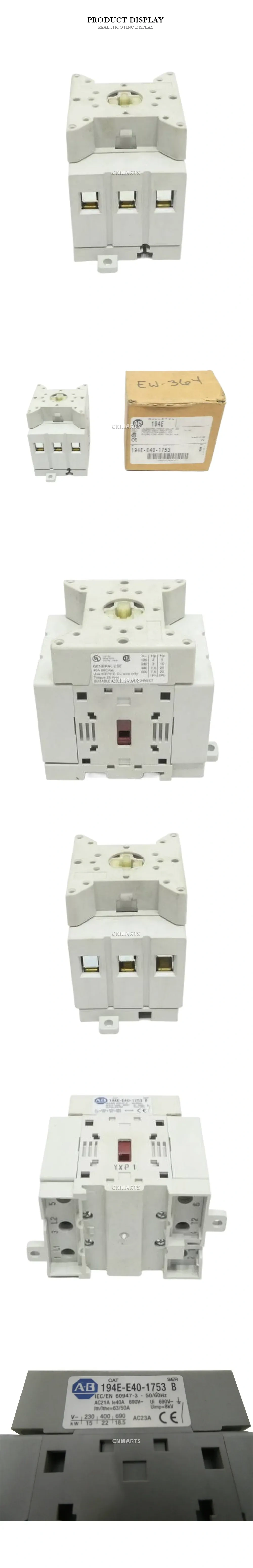 Allen-Bradley 194E-E40-1753 Non-Fusible Disconnect Switch Description