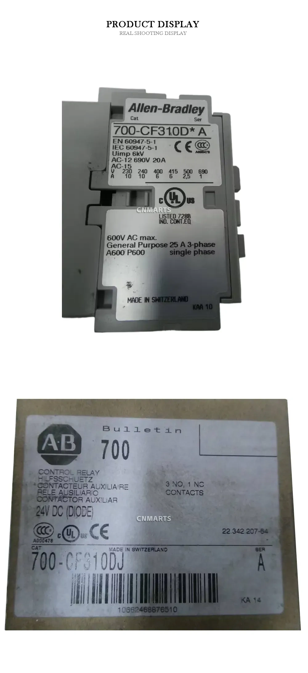 Allen-Bradley 700-CF310DJ Control Relay Description