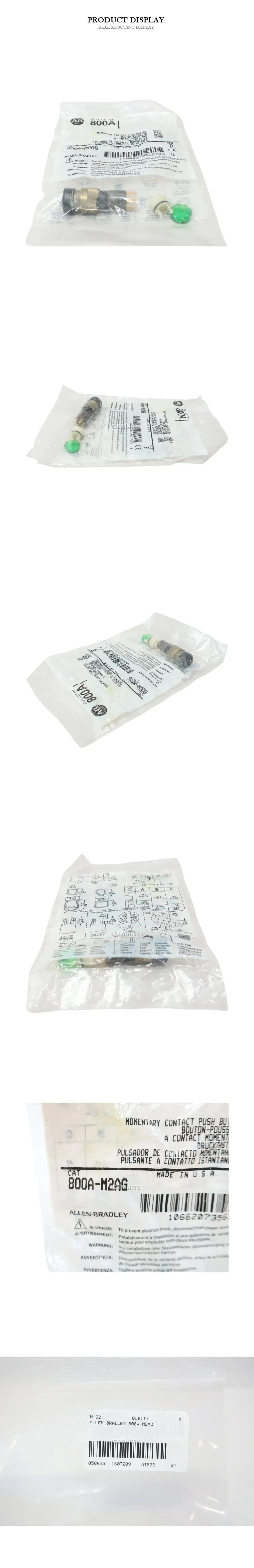Allen-Bradley 800A-M2AG Momentary Contact Push Button Description