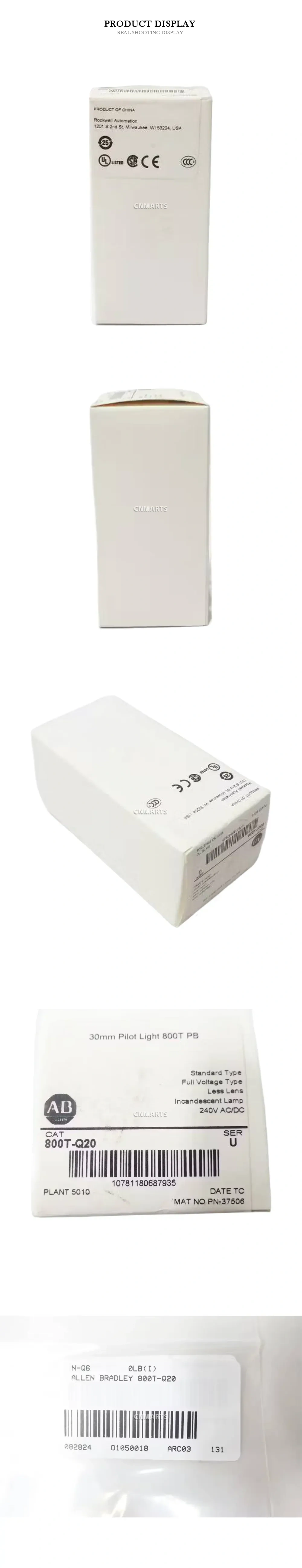 Allen Bradley 800T-Q20 Pilot Light Description