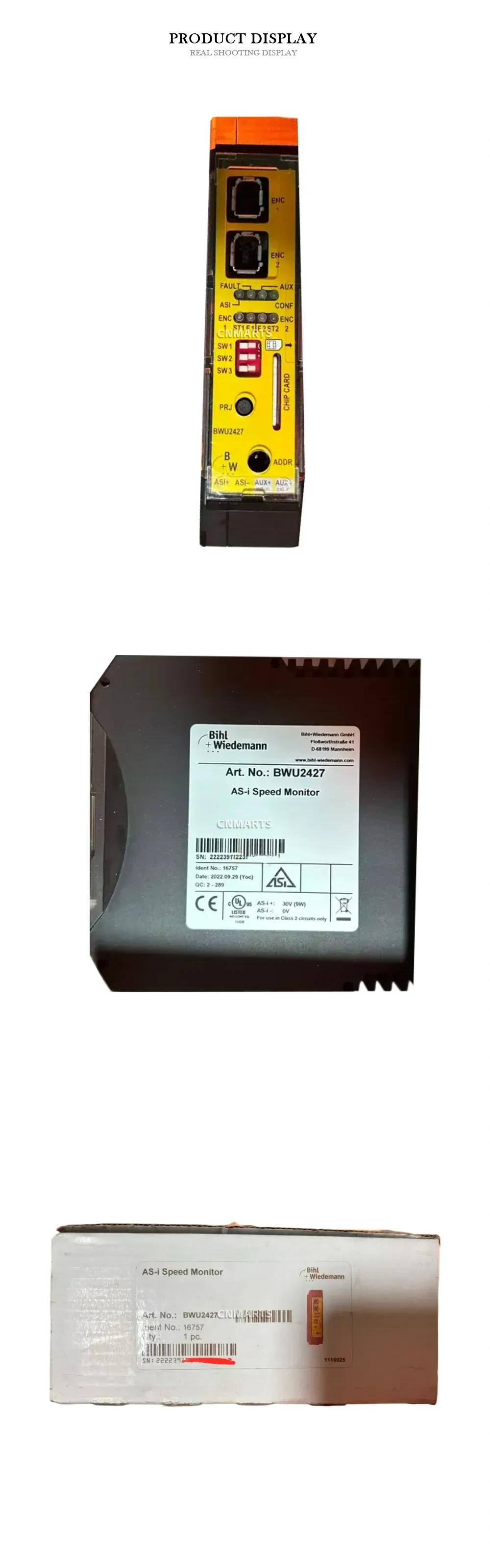 Bihl+Wiedemann BWU2427 AS-i Speed Monitor (AS-Interface Speed Monitor Module) Description