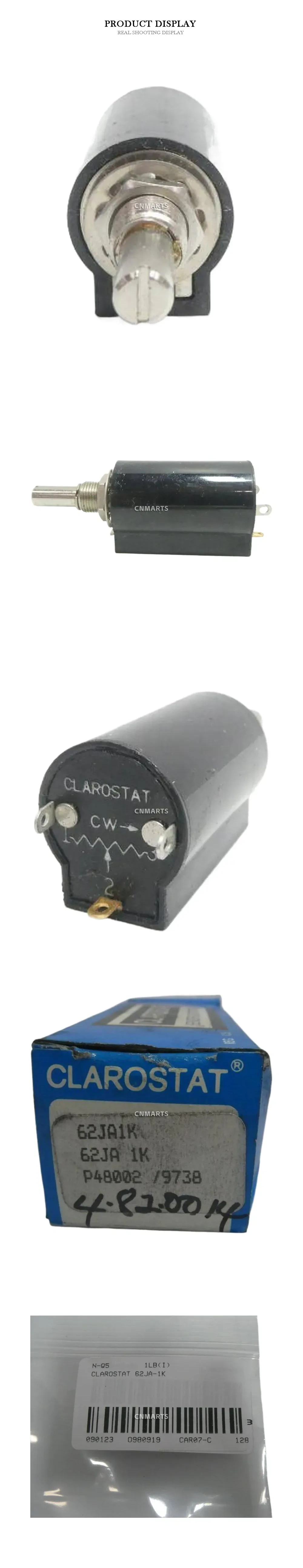 Clarostat 62JA-1K Wirewound Potentiometer Description