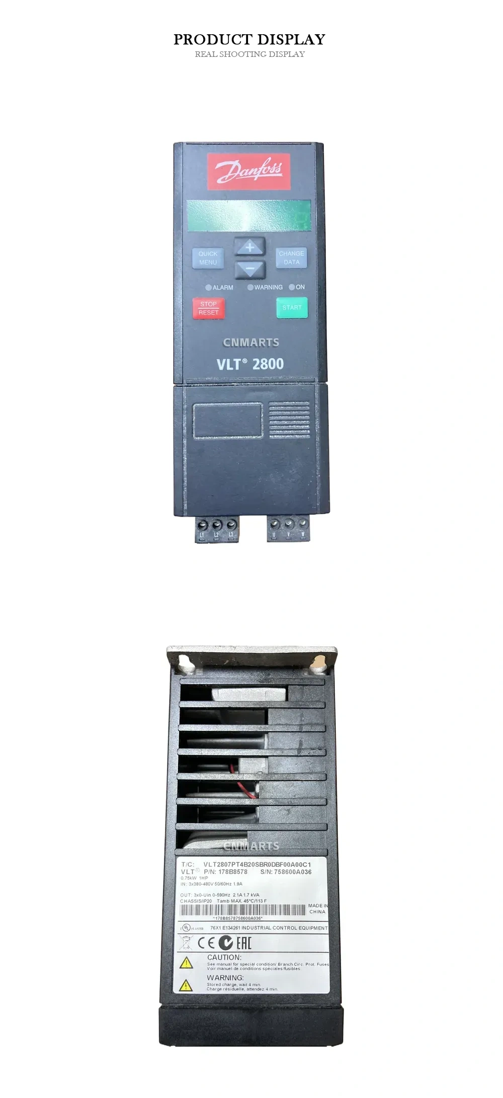 Danfoss VLT2807PT4B20SBR0DBF00A00C1 Variable Frequency Drive (VFD) / AC Frequency Converter Description