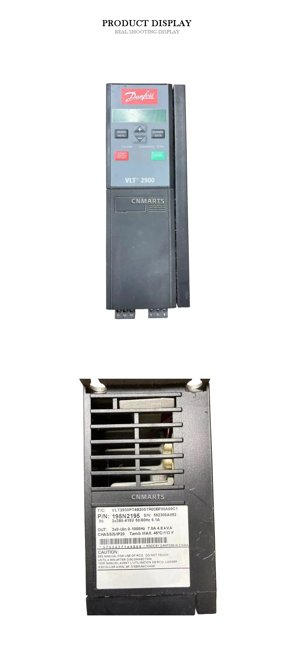 Danfoss VLT2930PT4B20STR0DBF00A00C1 (P/N: 195N2195) Variable Frequency Drive (AC Drive / Frequency Converter) Description