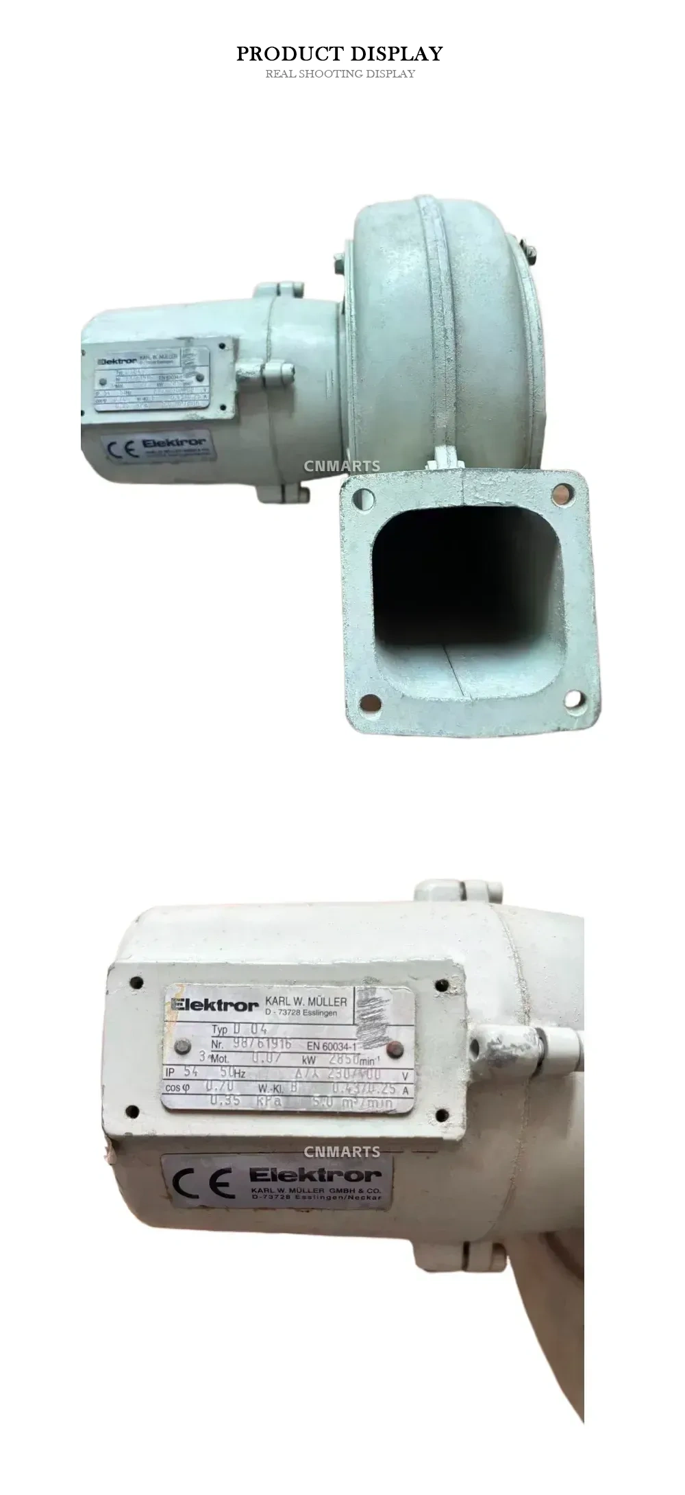 Elektror D 04 Centrifugal Blower (Radial Fan) Description