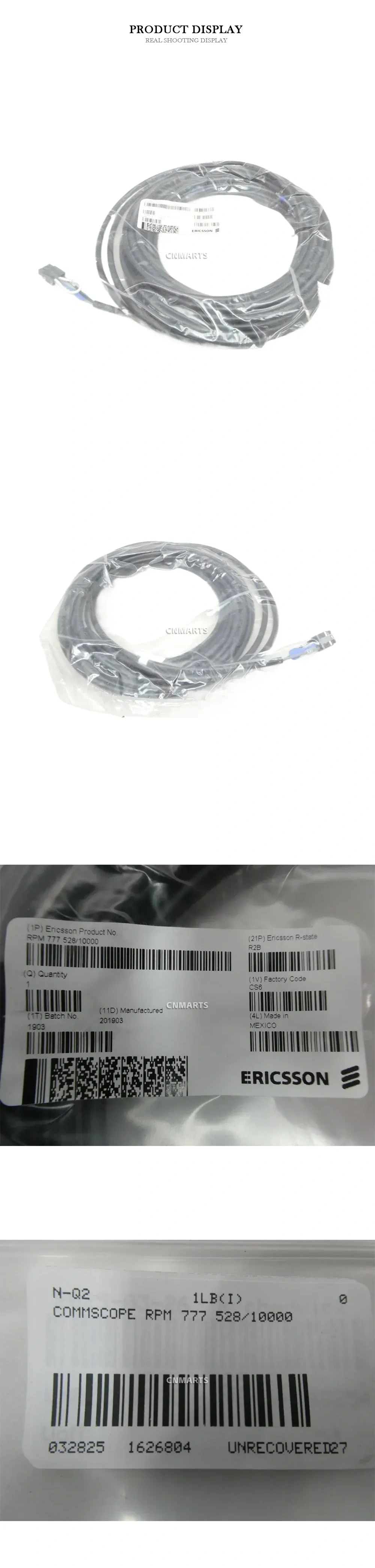 Ericsson RPM 777 528/10000 Transmission Cable Description