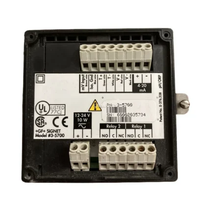 GF Signet 3-5700 pH/ORP Transmitter (Panel Mount pH Meter/Controller)