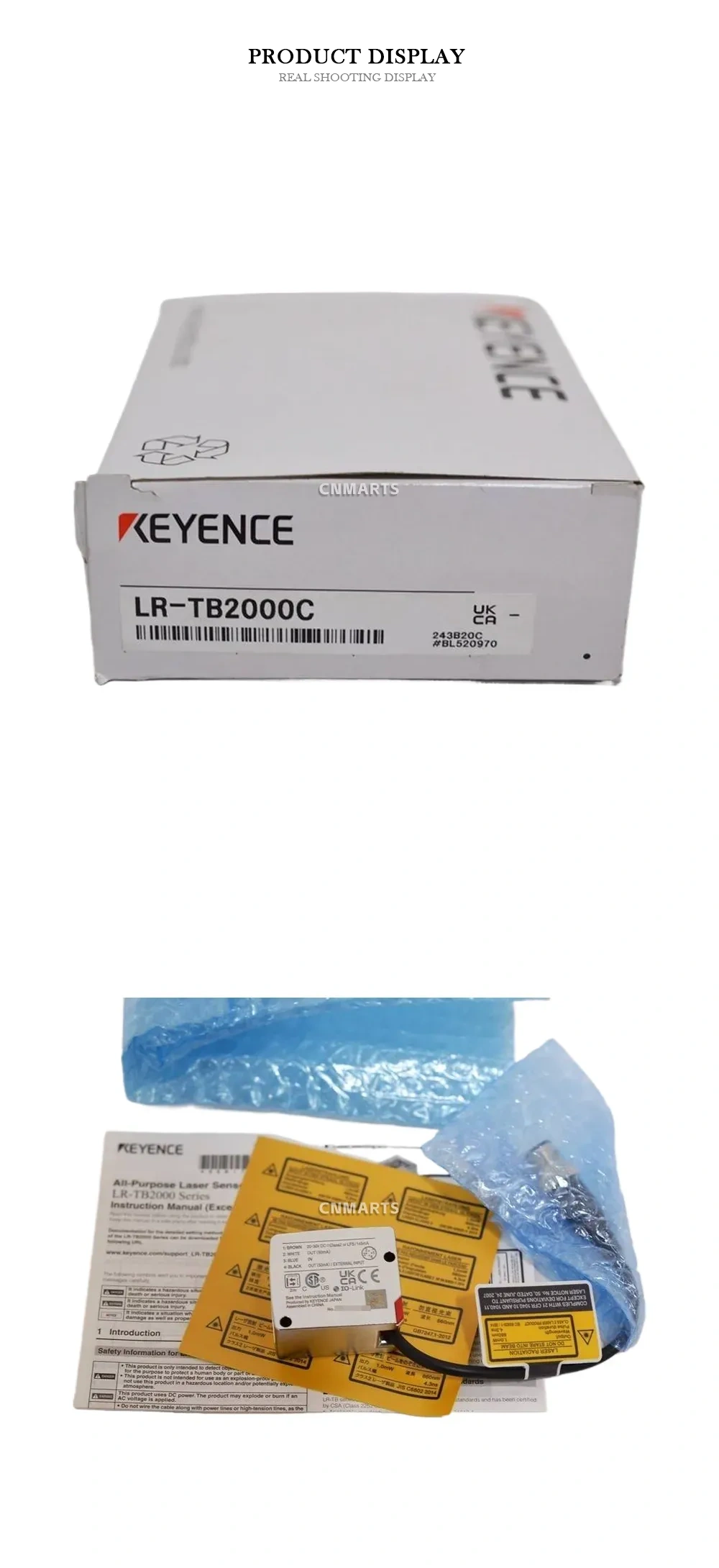 KEYENCE LR-TB2000C TOF Laser Sensor with Built-in Amplifier Description