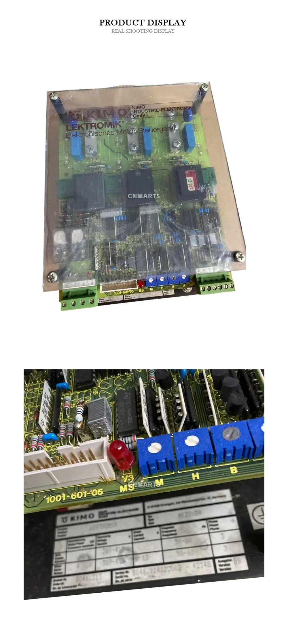 KIMO 1001-601-05 Electronic Motor Controller (Motor Control Unit) Description