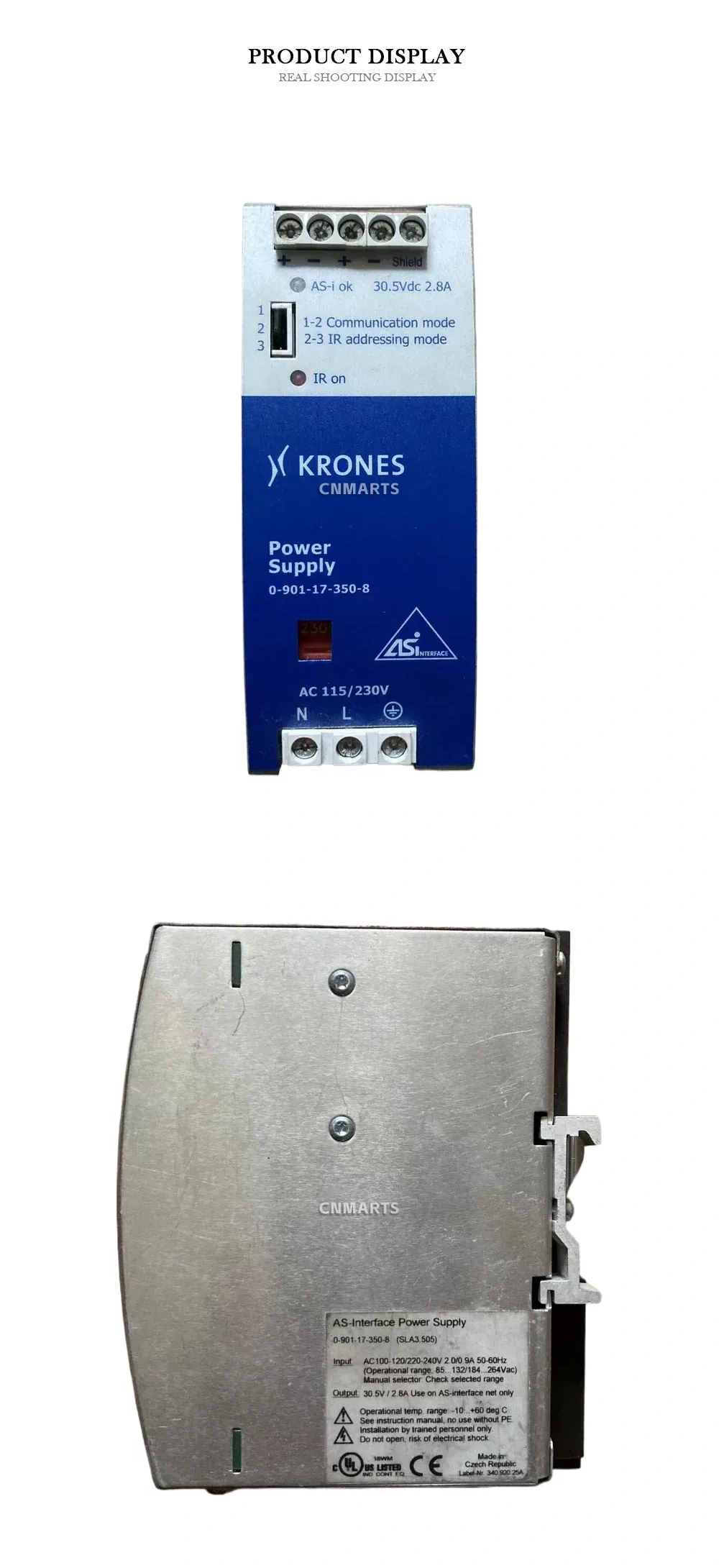 KRONES 0-901-17-350-8 (SLA3 505) AS-Interface Power Supply Description