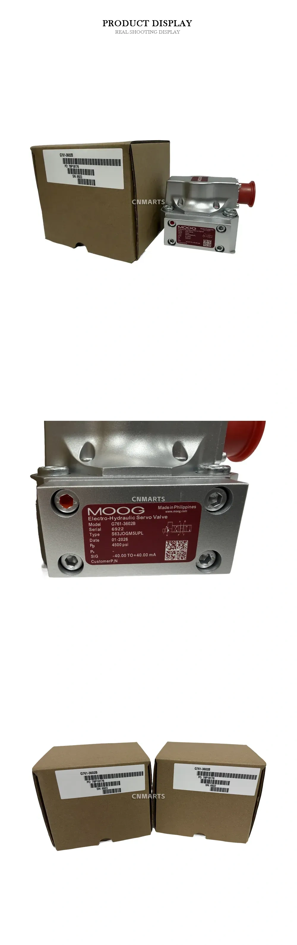 MOOG G761-3602B Electro-Hydraulic Servo Valve Description