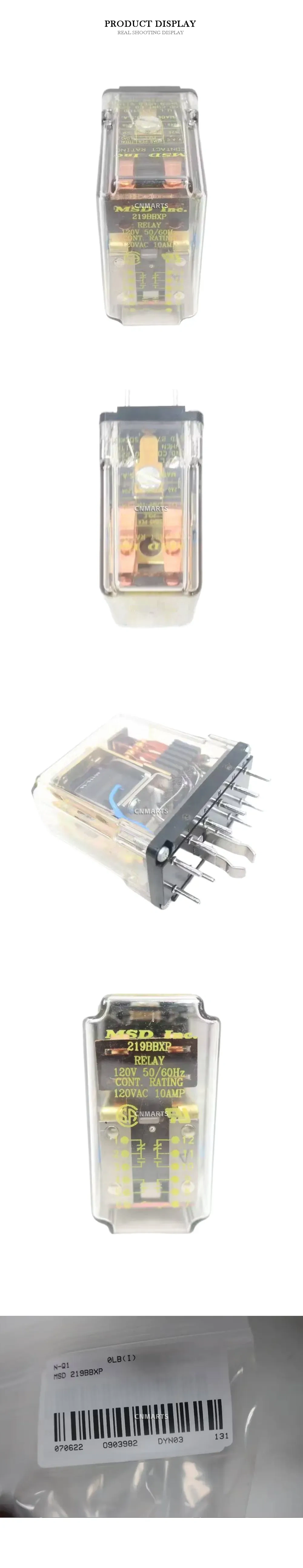 MSD Inc. 219BBXP Electromagnetic Relay Description