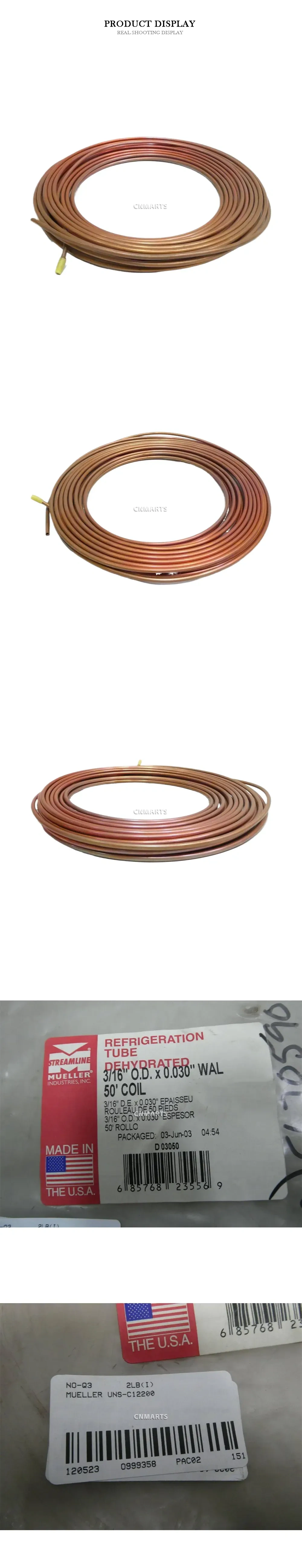 Mueller Streamline UNS-C12200 Refrigeration Tube Description