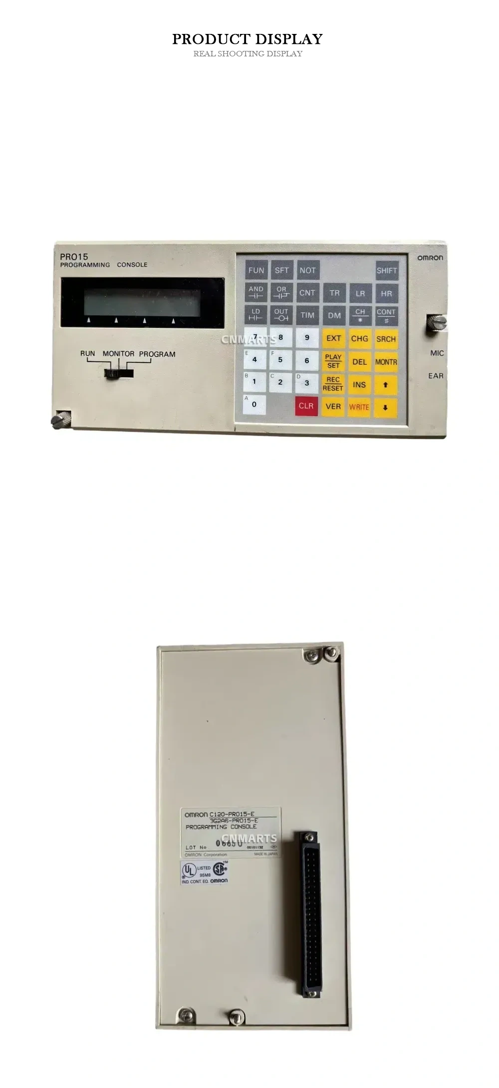 OMRON C120-PRO15-E Programming Console Description