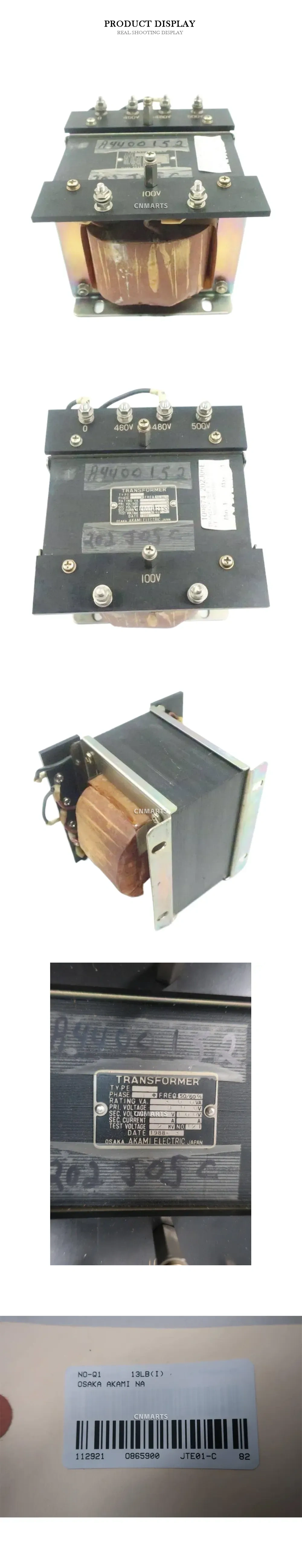 OSAKA AKAMI ELECTRIC JTE01-C Control Transformer Description