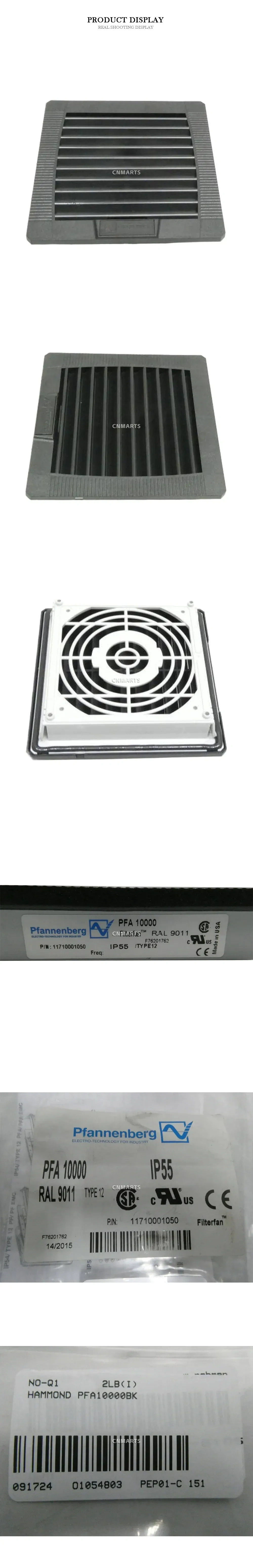Pfannenberg PFA 10000 (PFA10000BK), P/N 11710001050 Filter Fan / Exhaust Filter Fan (Filterfan) Description